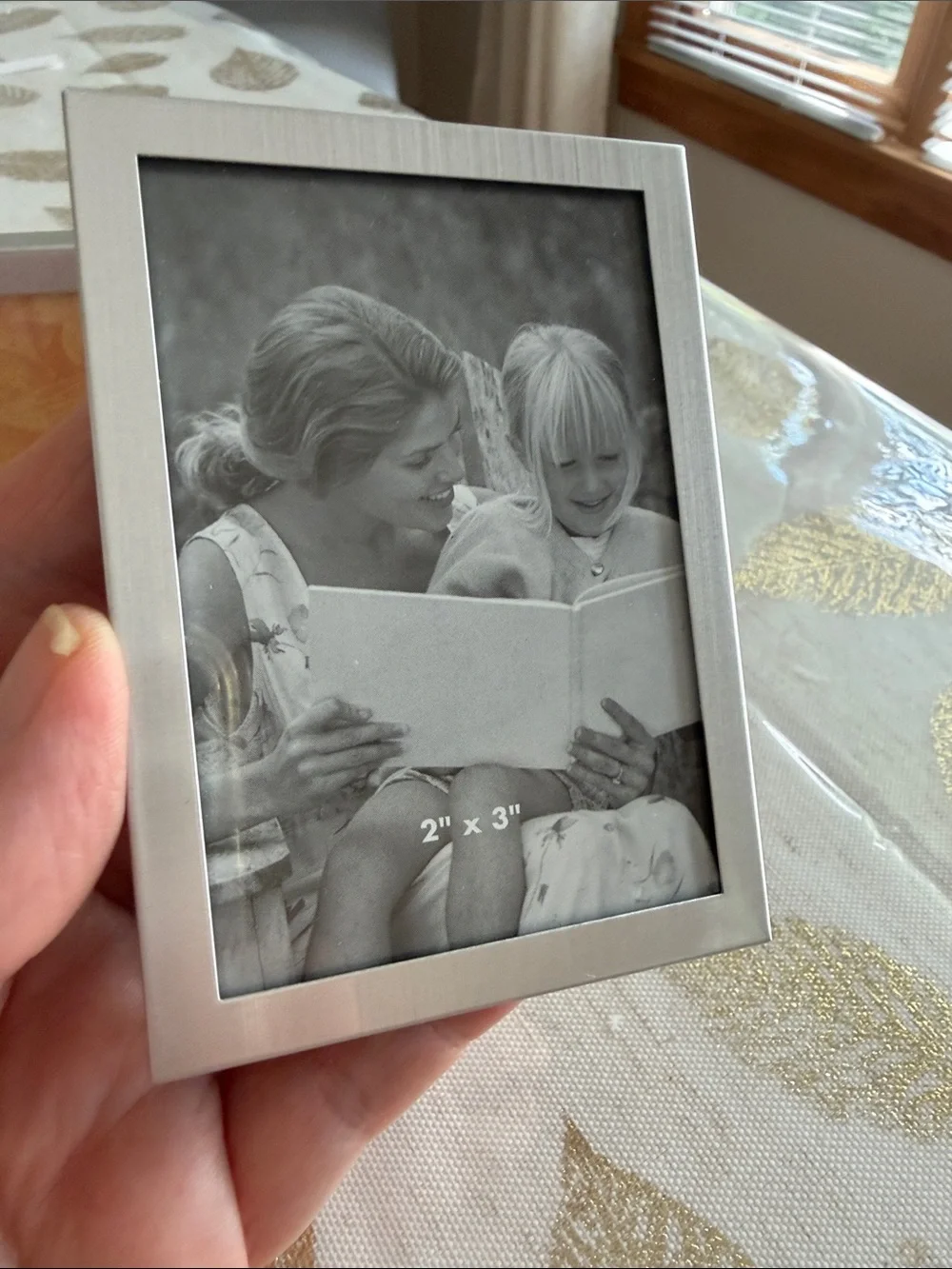 Silver Metal Picture Frame - Sleek Home Accents set of two 2“ x 3“ frames